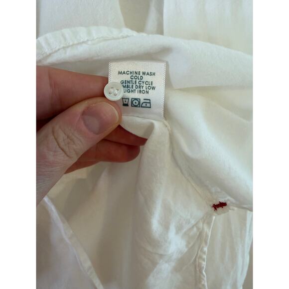 Xirena Womens Beau White Poplin Button Down Quiet Luxury Capsule Minimalist Med - Picture 10 of 13